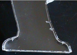 Small grooves on the underside of the work-sheet